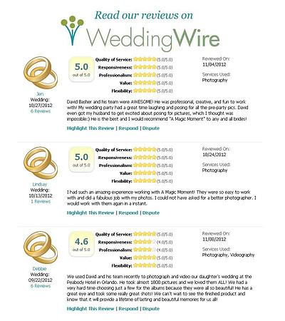 Wedding Wire Reviews